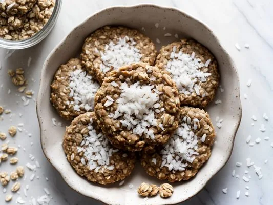 No Bake Peanut Butter Coconut & Oatmeal Cookies {Vegan, Gluten-Free}