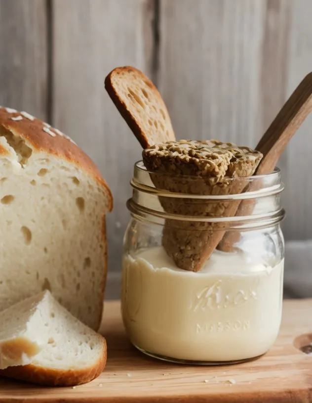 Homemade Butter Process Step 1 Fresh heavy cream in a clean, large mason jar on a gray wood plank background.