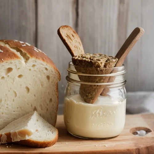 A dollop of homemade butter sits in a small dark wooden bowl on a white circular plate. Also on the plate is a piece of toast, slathered with homemade butter and topped with ground cinnamon and a few drizzles of pure maple syrup. Off to the side is a striped dish cloth with fringe. Everything sits on a wood plank background. This is the horizontal image.