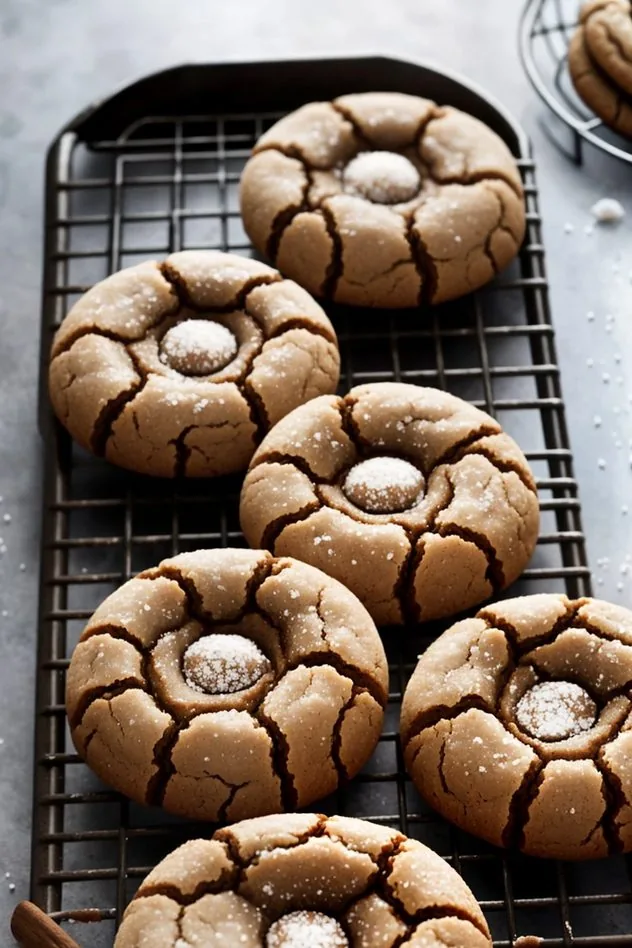 Cookie dough scooped onto a textured aluminum baking sheet prior to baking.